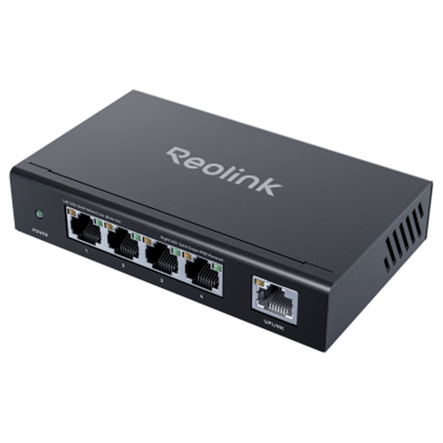 Reolink RLA-PS1E PoE-switch, 4 PoE-porti ja uplink