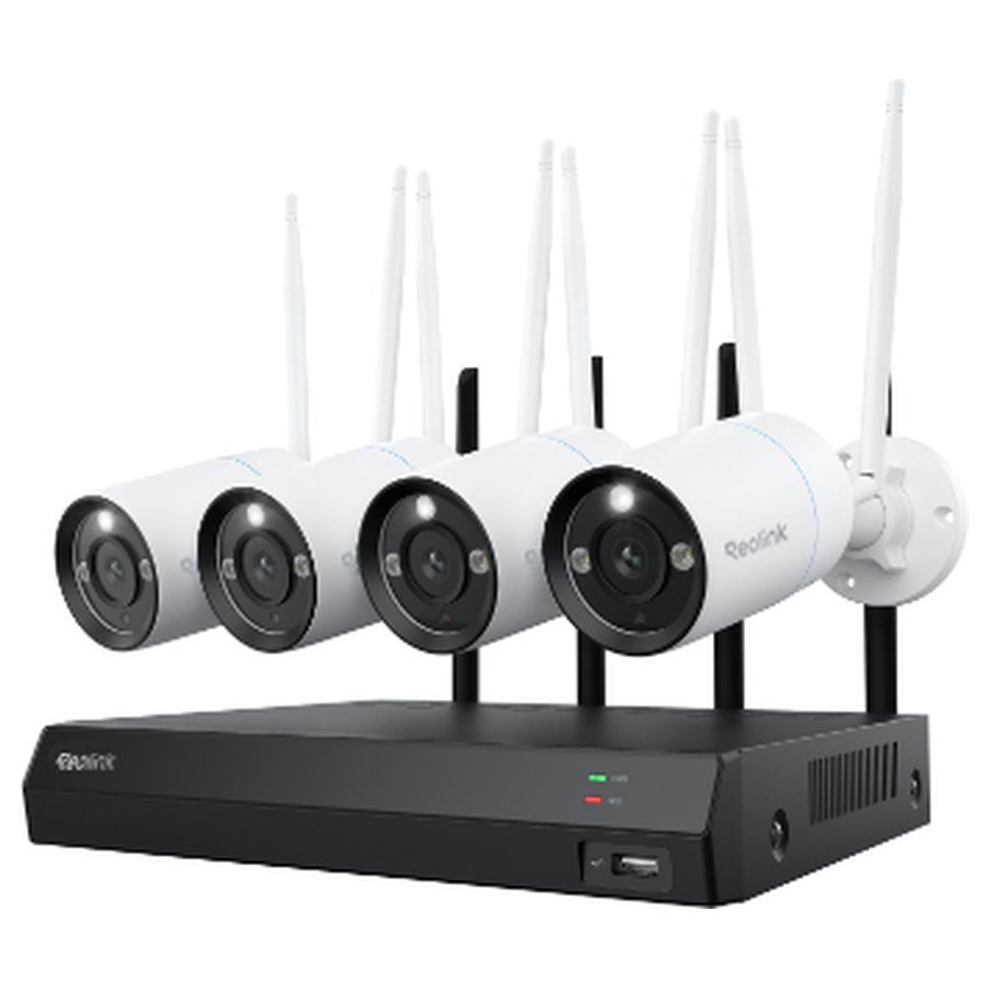 Reolink RLK12-800WB4 WiFi-valvekomplekt: salvesti + 4 kaamerat, 4K