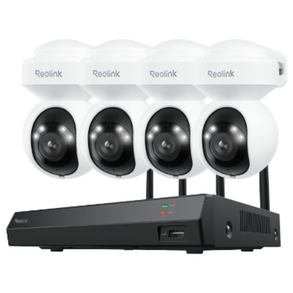 Reolink RLK12-800WPTZ4 WiFi-valvekomplekt: salvesti + 4 pööratavat kaamerat, 4K