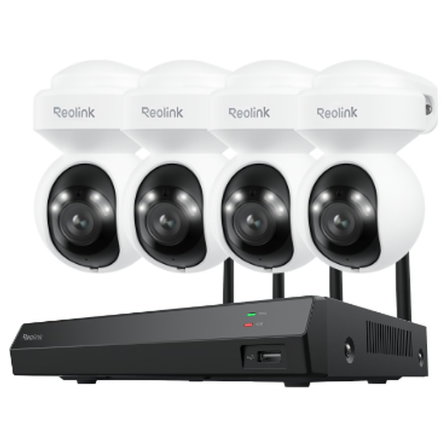 Reolink RLK12-800WPTZ4 WiFi-valvekomplekt: salvesti + 4 pööratavat kaamerat, 4K