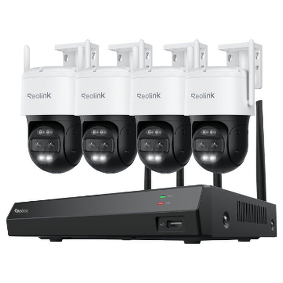 Reolink RLK12-800WTM4 WiFi-valvekomplekt: salvesti + 4 TrackMix kaamerat, 4K