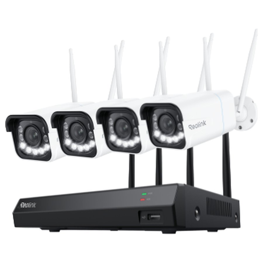Reolink RLK12-811WB4 WiFi-valvekomplekt: salvesti + 4 suumivat kaamerat, 4K