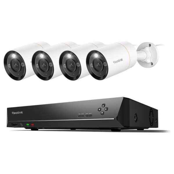 Reolink RLK8-1200B4-A valvekomplekt: 8-kanaliline salvesti + 4 kaamerat, 12 MP