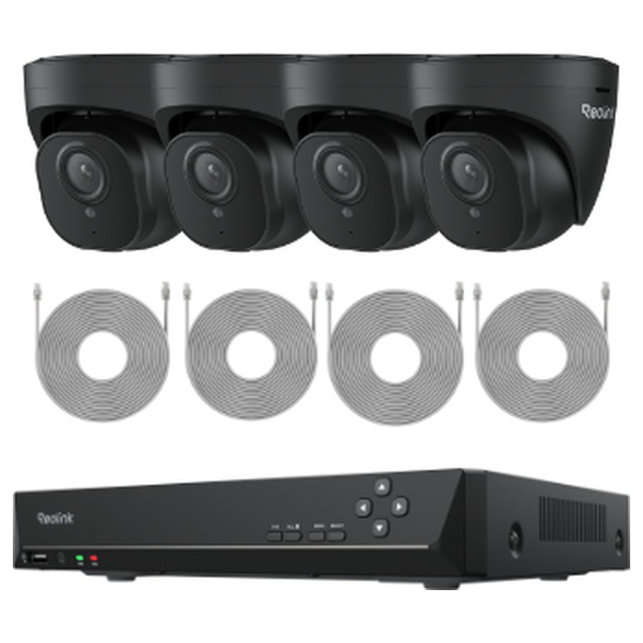 Reolink RLK8-520D4 valvekomplekt: 8-kanaliline salvesti + 4 kuppelkaamerat, 5 MP