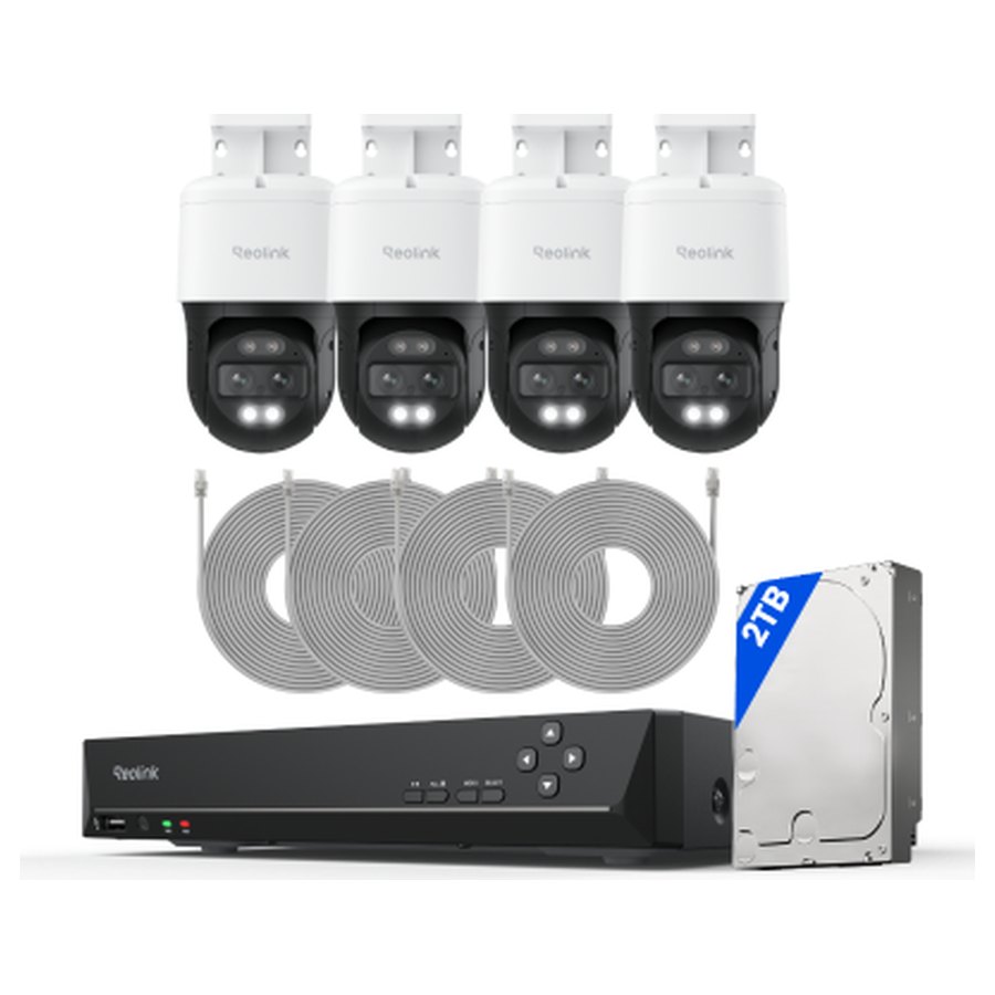 Reolink RLK8-800TM4 valvekomplekt, valge, 2 TB kõvakettaga