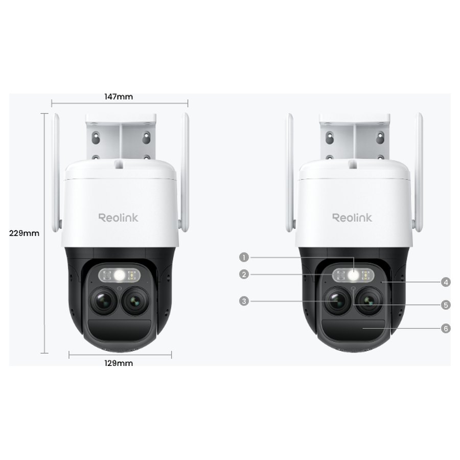 Reolink TrackMix LTE Plus 2 4G valvekaamera päikesepaneeli ja akupakiga, 4 MP