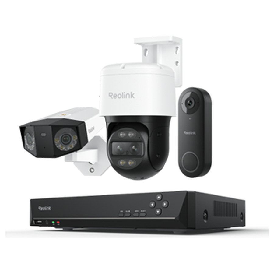 Reolink Whole-Home Advanced valvekomplekt: salvesti, 2 kaamerat ja videouksekell, 4 seadet
