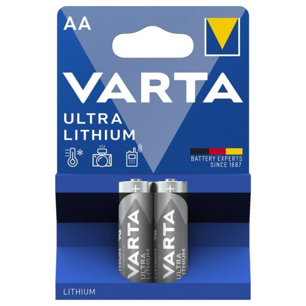 Varta Lithium AA liitiumpatareid rajakaamerale, 2 tk