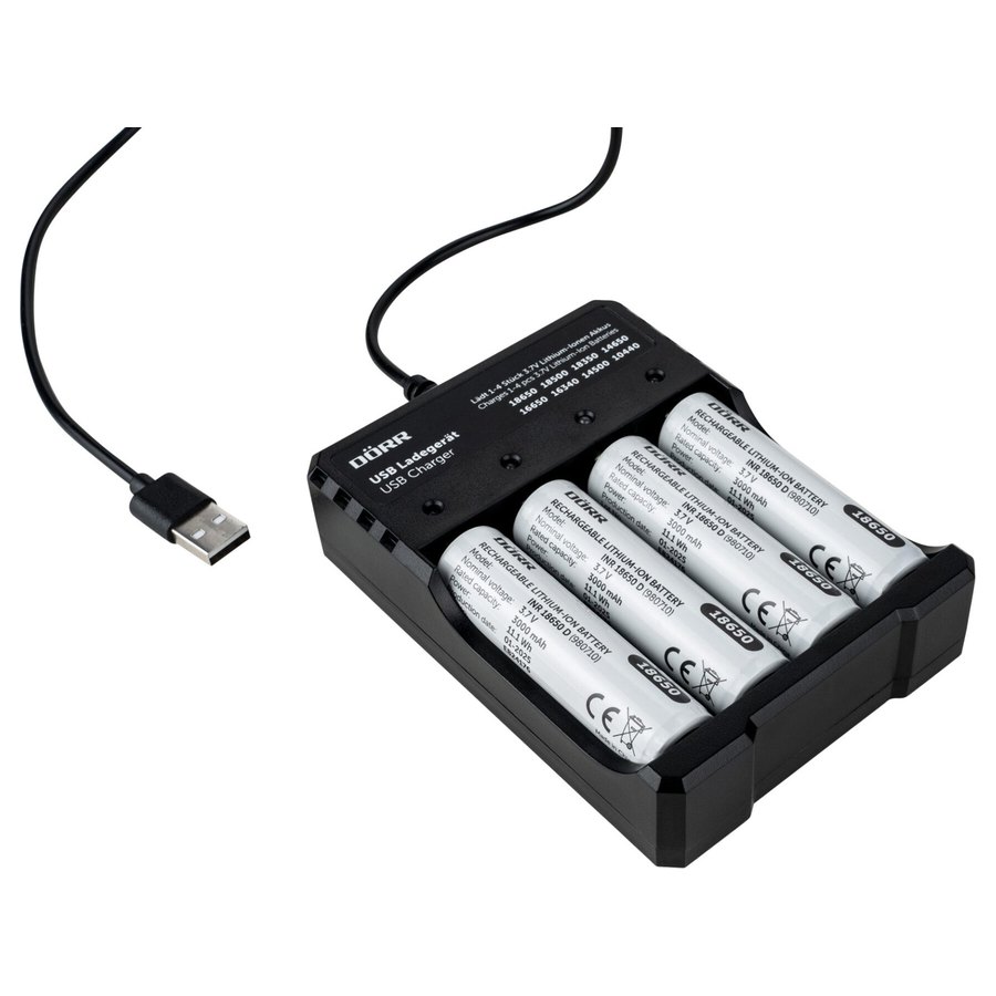 DÖRR 18650 liitiumakud 3000 mAh, 4 tk