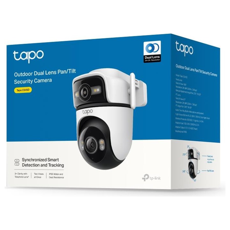 Tapo C545D kahe objektiiviga õuekaamera, 2K